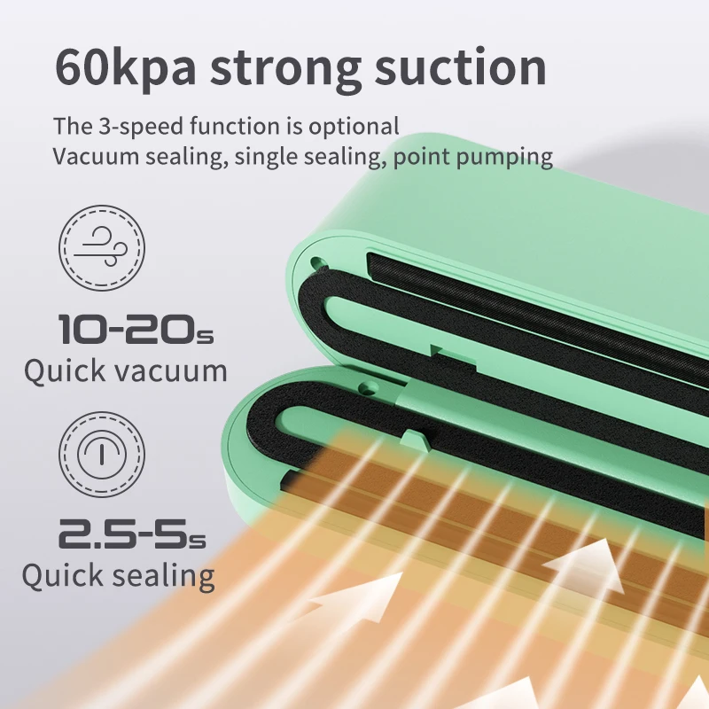 Charging Mini Wireless Fully Automatic Vacuum Sealing Machine Household Small Portable Food Packaging Plastic Sealing Machine