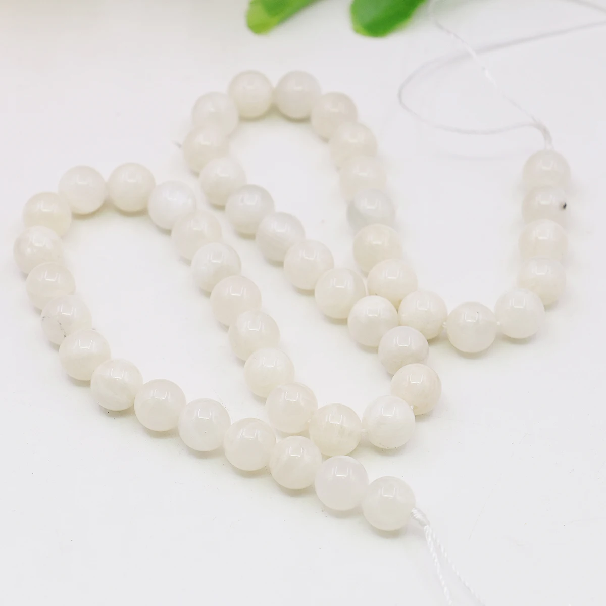 8mm Natural White Chalcedony Loose Round Bead Semi Finished Stone Diy Jade Gemstone,Jewelry Making/supplies,Gift for Women/men