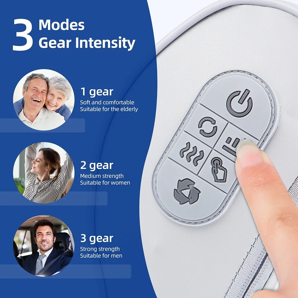 Neck Massage Pillow Cervical Spine Electrical Cervical Traction Massager Wormwood Hot Compress Back Shoulder Body Health Care