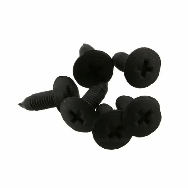 50pcs Car Body 6mm Hole Dia Plastic Rivets Fastener Fender Bumper Push Pin Black Universal Car Fasteners Clip Auto Accessories 6