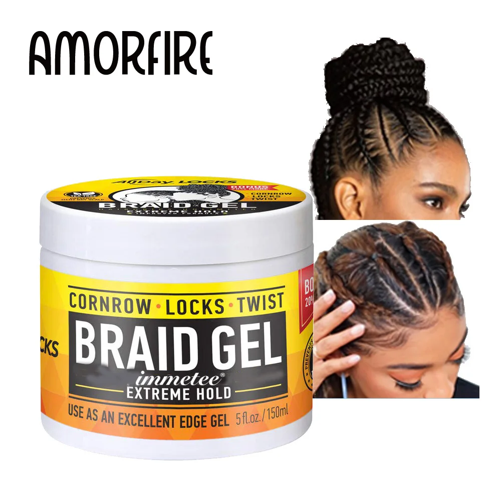 Amorfire Braiding Gel AntiHair Loss Hair Wax Tames Cream Gel Hair