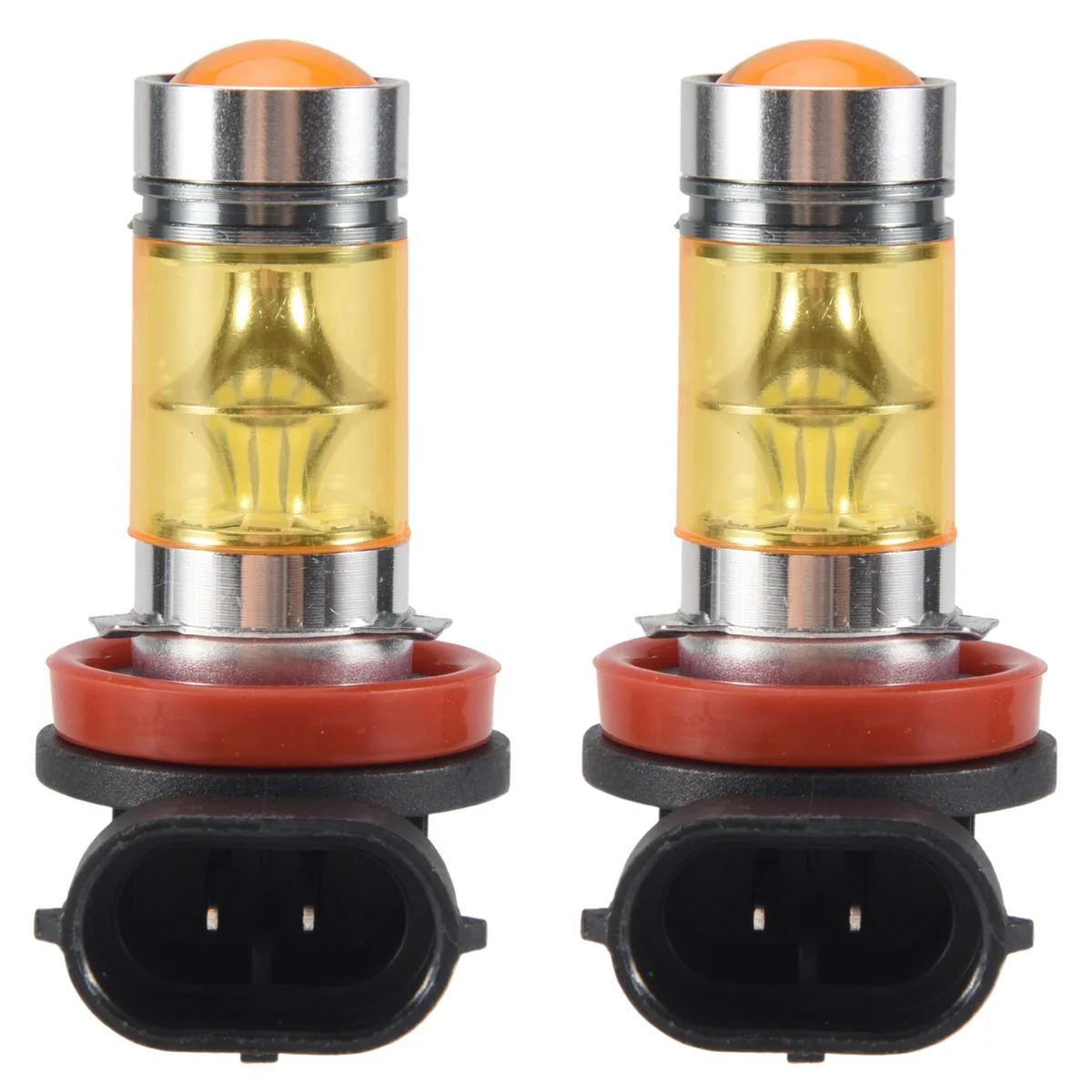 2 X светодиодные лампы высокой мощности 100 Вт H8 H11, желтая противотуманная лампа 2828 20 светодиодных фар 2 X светодиодные лампы высокой мощности 100 Вт H8 H11, желтая противотуманная лампа 2828 20 светодиодных фар