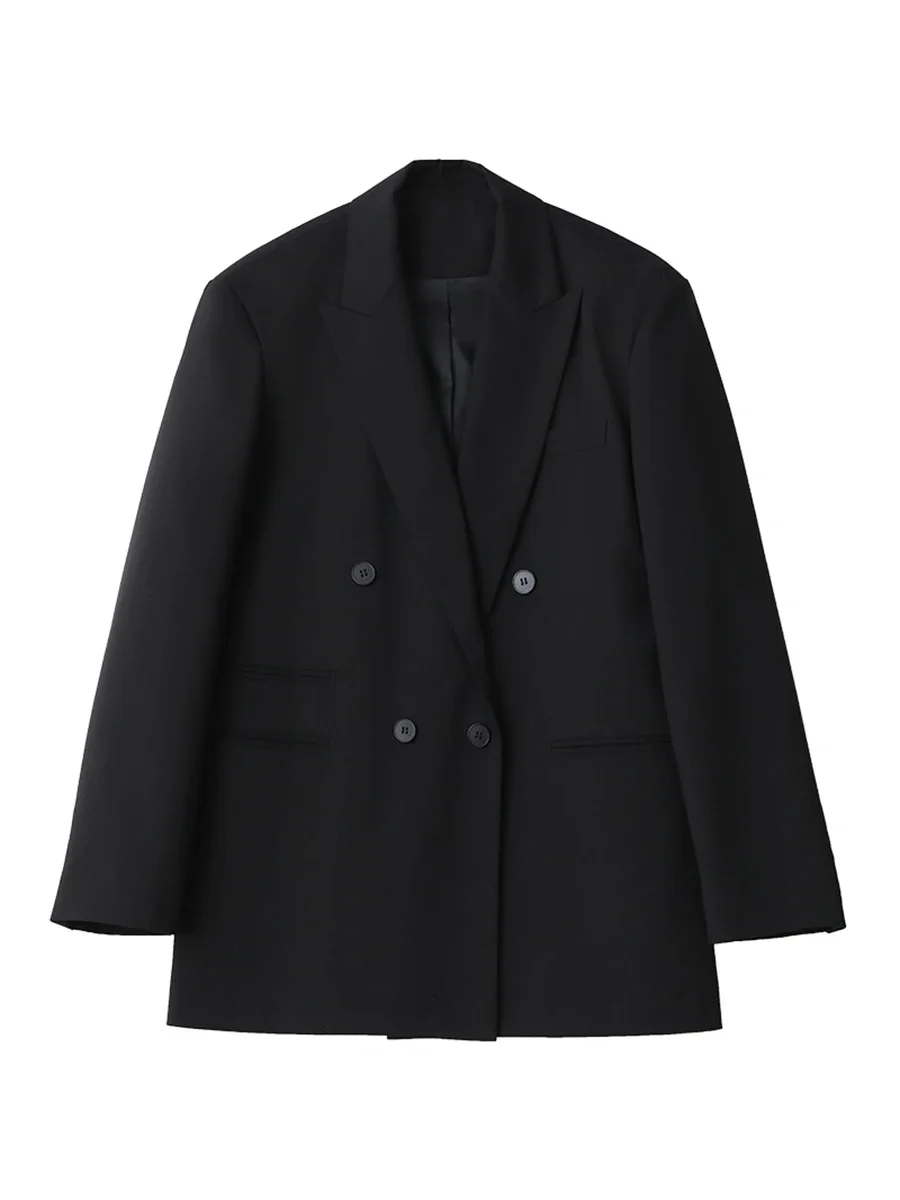 CHIC VEN Fashion Women's Blazer Double-breasted Jacket Coat Official Lady Tops Woman Cloth Female Outerwear Spring Autumn