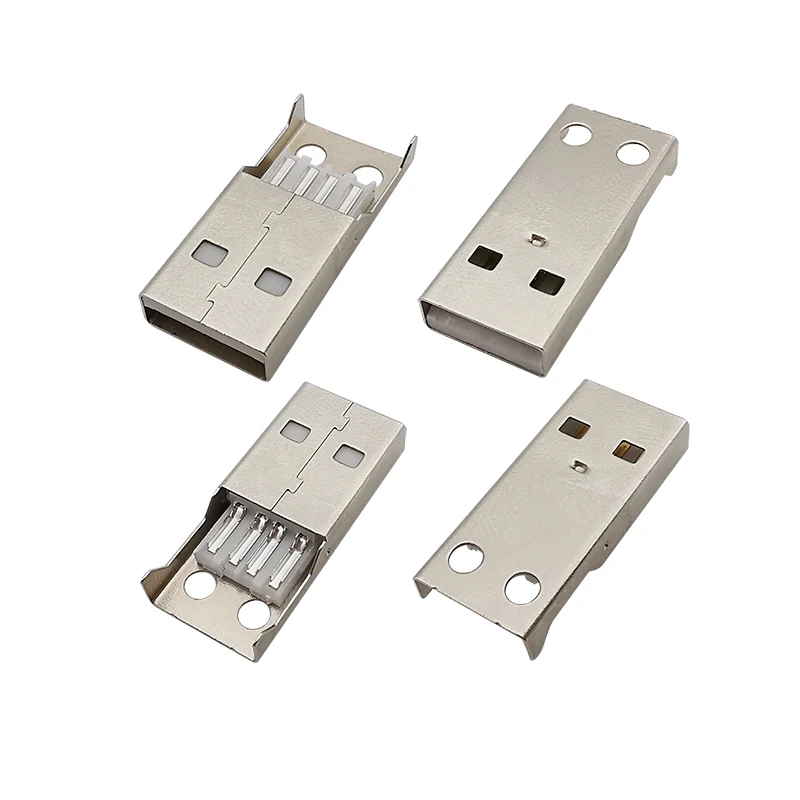 Oiyagai 20 Connettori USB 2.0 Tipo A Maschio A Saldare - 4 Pin Con Guscio Protettivo