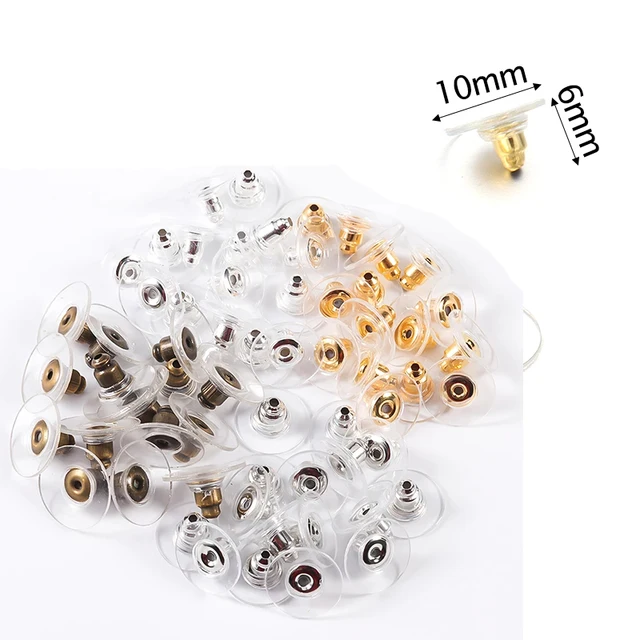 100-500pcs/Lot Rubber Ear Backs Stopper Earnuts Stud Earring Back Supplies For DIY Jewelry Findings Making Accessories Wholesale Mix Color