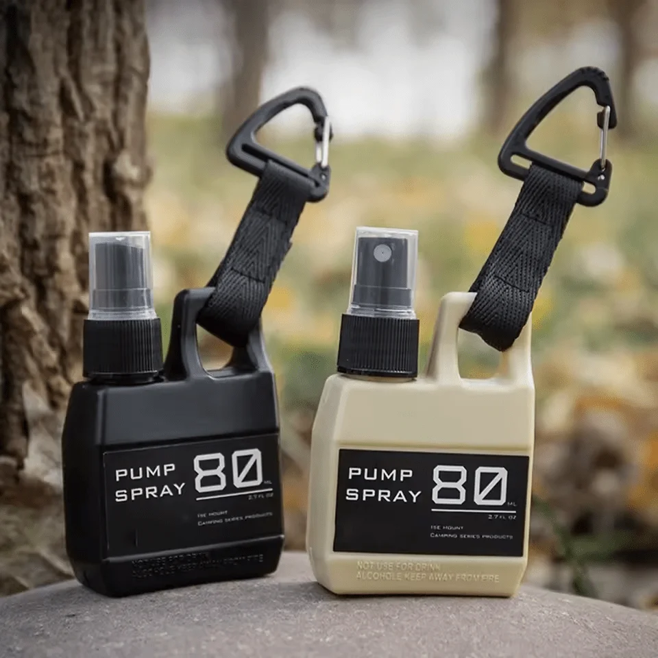 1/3 stücke Outdoor Hängende Schnalle Spray Flasche mit Düse Tragbare Camping Reise Werkzeug Nachfüllbare Flüssigkeit Container für Insekten abweisend – Detail 12