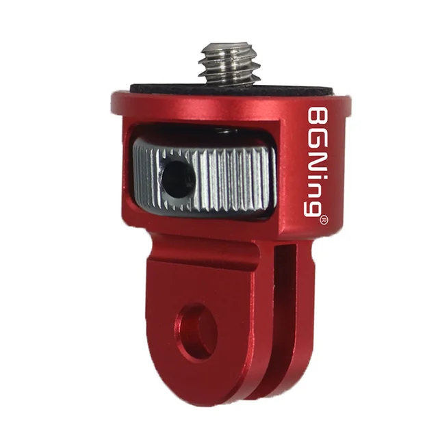 BGNING 360 rotatif 1/4 pouces vis Mini trépied adaptateur support CNC pour GoPro Hero 13 12 11 10 Insta360 ONE X5 X4 X3 X2 4K caméra 6
