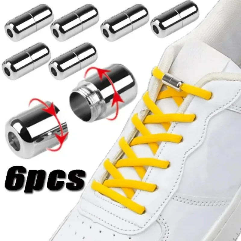 

6 шт., полукруглые шнурки для обуви, без завязывания