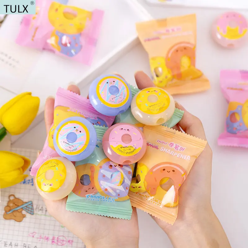 TULX-Sacapuntas de regreso a la escuela, material escolar kawaii, material  de papelería, útiles escolares