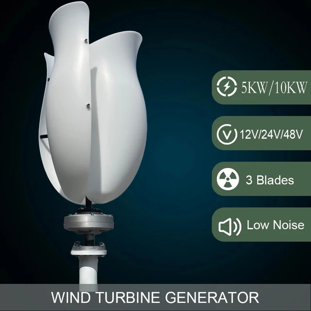 10KW กังหันลมส่งเร็วแบบแม่เหล็กถาวร220โวลต์ 1