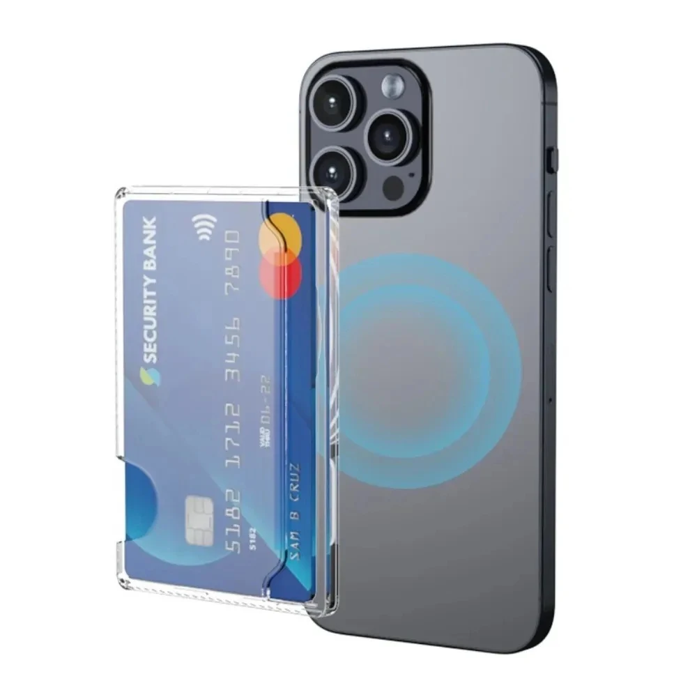 Magnetic Transparent Wallet Card Holder