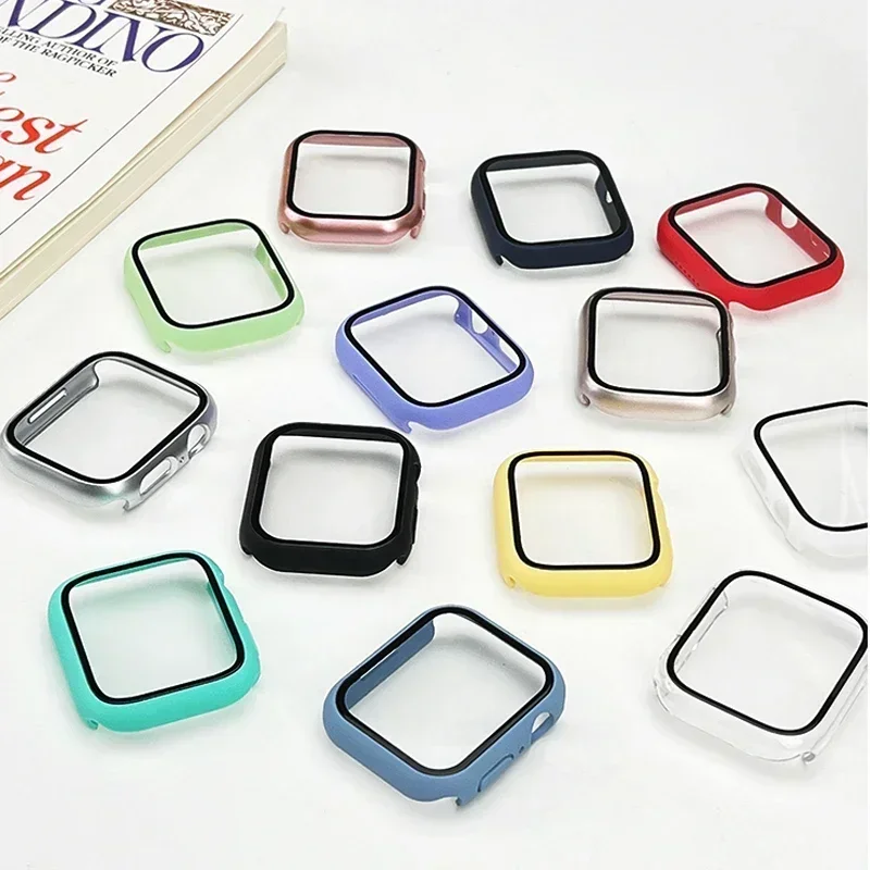 Apple watch screen protector tempered glass cover for Apple Watch 10 42mm 46mm matte hard PC bumper case iWatch series 10 46mm accessories