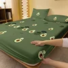 1 Cartoon Cute Avocado doll printed matte Fitted Sheet, bedroom printed bed cover, bedding (excluding pillowcases) 2