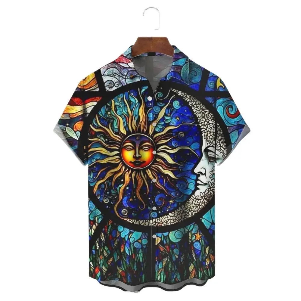 Herren hemd Sommer Casual Fashion Kurzarmhemd für Herren lose atmungsaktive Hawaii hemd Mann lässig Herren bekleidung Top