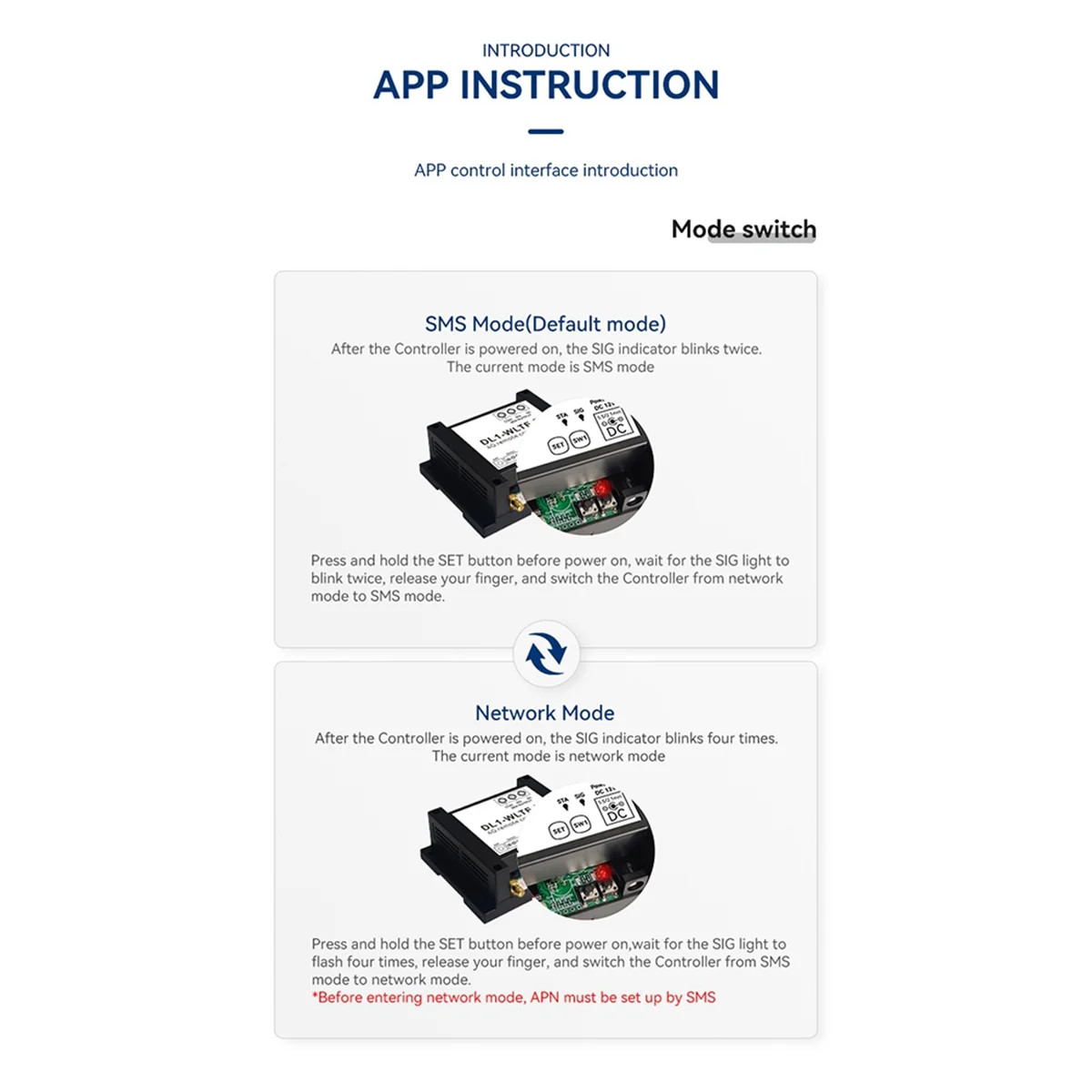 HFIL_Smart 4G LTE Remote Controller DL1-WLTE 30A Relay ON/OFF Switch with Sensor Dial SMS WEB APP Control DL1-WLTE-T