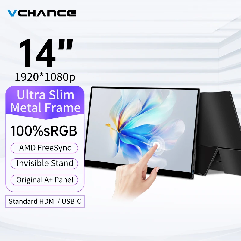 Monitor táctil portátil tipo C, pantalla extensible de 14/15,6 pulgadas,  1080P, IPS, para ordenador portátil, teléfono, Switch, ps4/5, XboX,  MacBook, Minpc - AliExpress