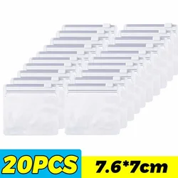 Compact Self - Sealing Zip Pouches - Colorful and Reusable Waterproof Storage Bags (Transparent - 20PCS)