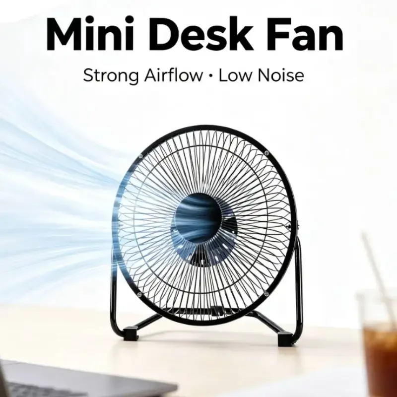 Compact 8 USB-Powered Rotating Fan for Emergencies & Outdoor Use