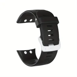 Premium 20mm Soft Silicone Watchband with Tool - Replacement Wristband Strap (Black)