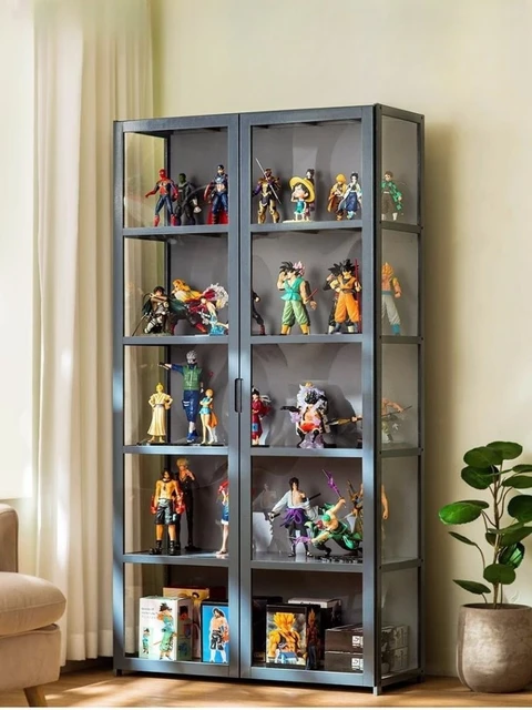 Garage Kit Acrylic Large Shelves Model Toy Storage Display Cabinet With  Door Bookshelf Multilayer Action Figure Organizer Shelf - Storage Holders &  Racks - AliExpress