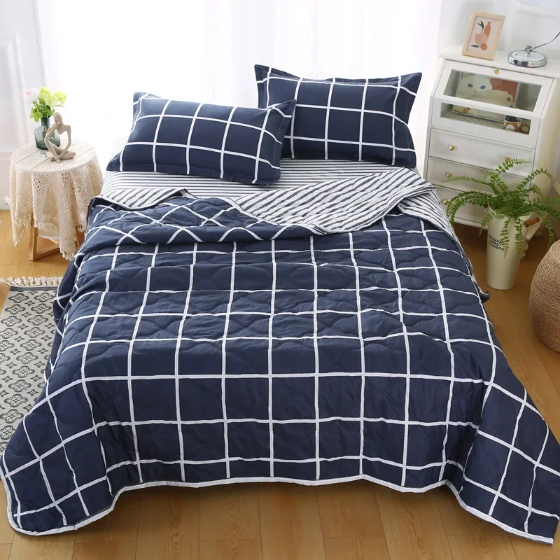 

2024 Summer Cotton Quilts Thin Air-conditioning Comforter Soft Breathable Office Nap Blanket Quilted Bed Covers and Bedspreads