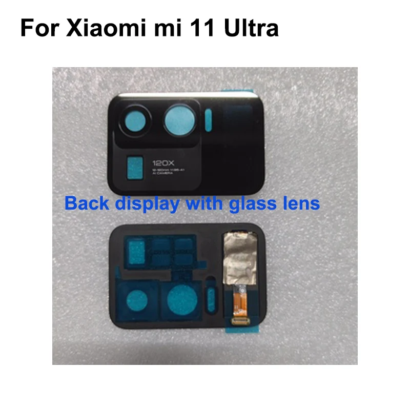 

High quality For Xiaomi mi 11 Ultra Rear LCD Display Touch Screen Digitizer Back Rear Camera Glass Lens For Xiaomi mi11 Ultra