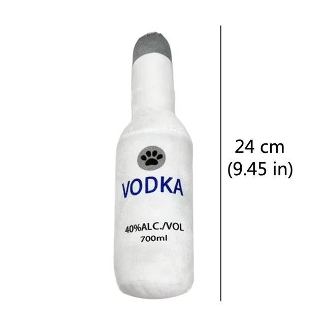 Funny Plush Dog Toys Beer Bottle Shaped Small Large Dogs Squeak Sound Clean Teeth Chew Toy Pets Interactive Playing Supplies 6
