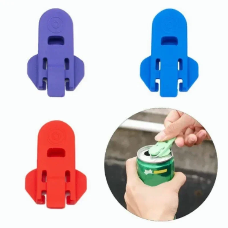 6pcs Beverage Bottle Opener Hand-held Can Beer Cola Beverage Bottle Opener Simple Can Sealed Dustproof Hands-free