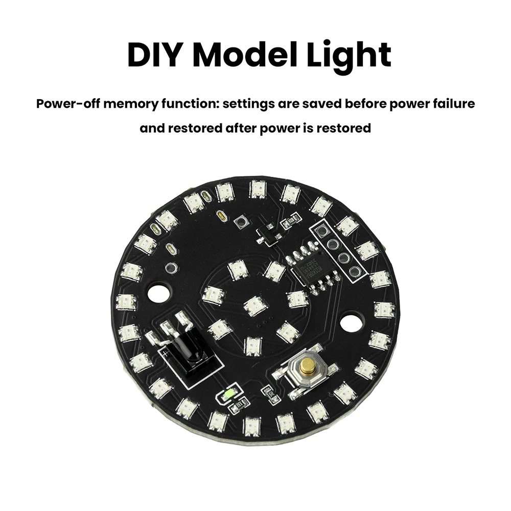 원격 제어 LED 조명 9가지 색상 일정 밝기 모드 Type-C USB 전원 공급 DIY 모델 조명, 야간 조명, 장식 램프