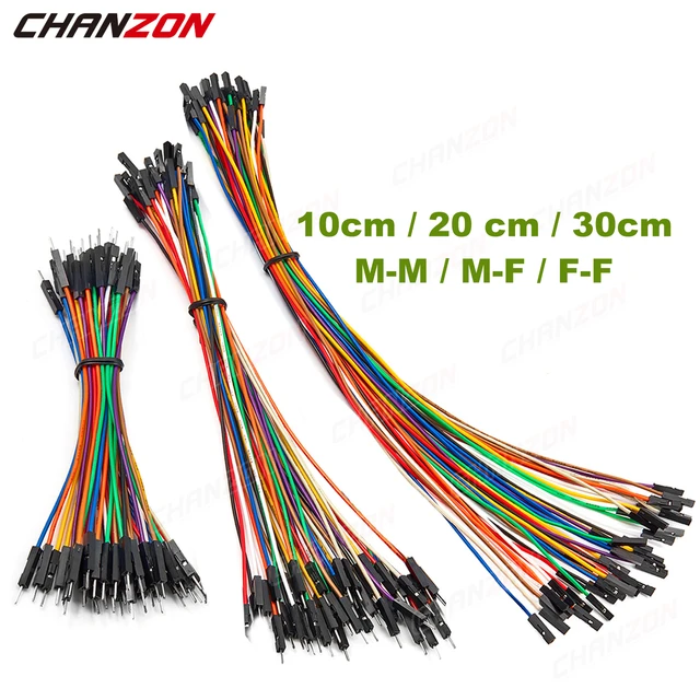 50pcs 10CM/20CM/30CM DIY Kit Breadboard Dupont Cable For Arduino 2.54mm  Line Male Female Dupont Jumper Wire Cable 1P Connector - AliExpress