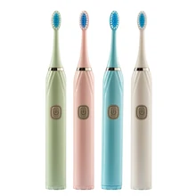 

Electric Toothbrush with Battery for Adult Soft Bristle Waterproof Oral Hygiene Teeth Whitening with Replacement Brush Heads Set