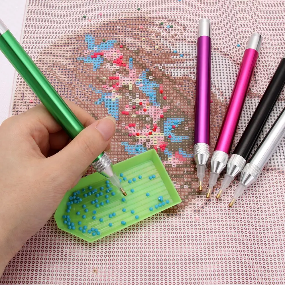1PC DIY Lighting Drill Pen Point Drill Pen 5D Diamond Painting Tool for 5D Diamond Painting Cross Stitch (no Battery)