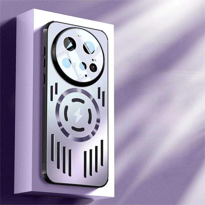 Premium Metal Heat Dissipation Magnetic Shockproof Case - Aluminum Alloy Hard Cover