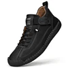Hand-stitched Leather Shoes for Men Outdoor Light Non-slip Walking Casual Shoes Men Big Size 47 48 Slip-On Driving Loafers 2