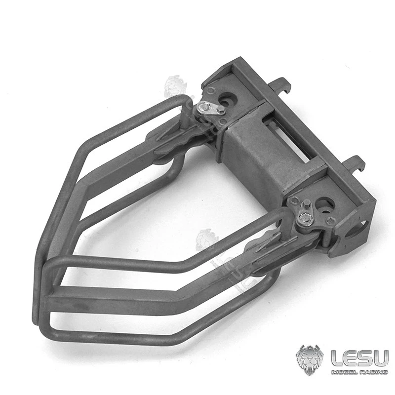 LESU 1/14 Baumaschinen-Spielzeugmodell Kompaktlader DIY Ausgestattet mit Metall-Hydraulik-Heugreifer