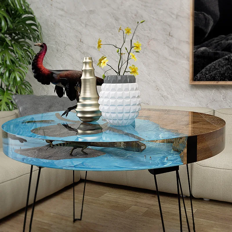 Molde de resina epoxi de cristal para mesa, adornos de mesa redonda de gran  tamaño, molde de silicona para mesa de Río, DIY, hecho en casa, 60cm -  AliExpress