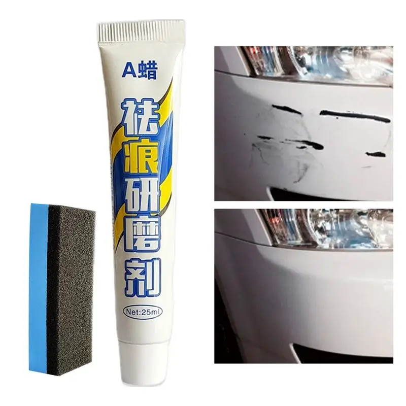 

Car Scratch Remover Wax 0.84oz Auto Polish And Paint Restorer With Cleaning Sponge Auto Scratch Remover Fingernail Scratches