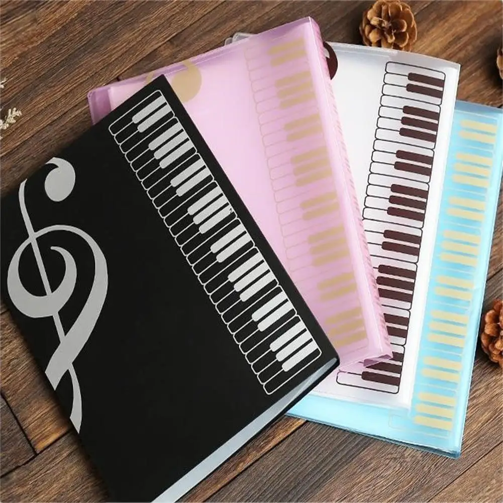 Music Score Book 40 Sheets A4 Size Insert-type Folder File Folders Document Piano Paper Sheets Organizer Storage Accessories