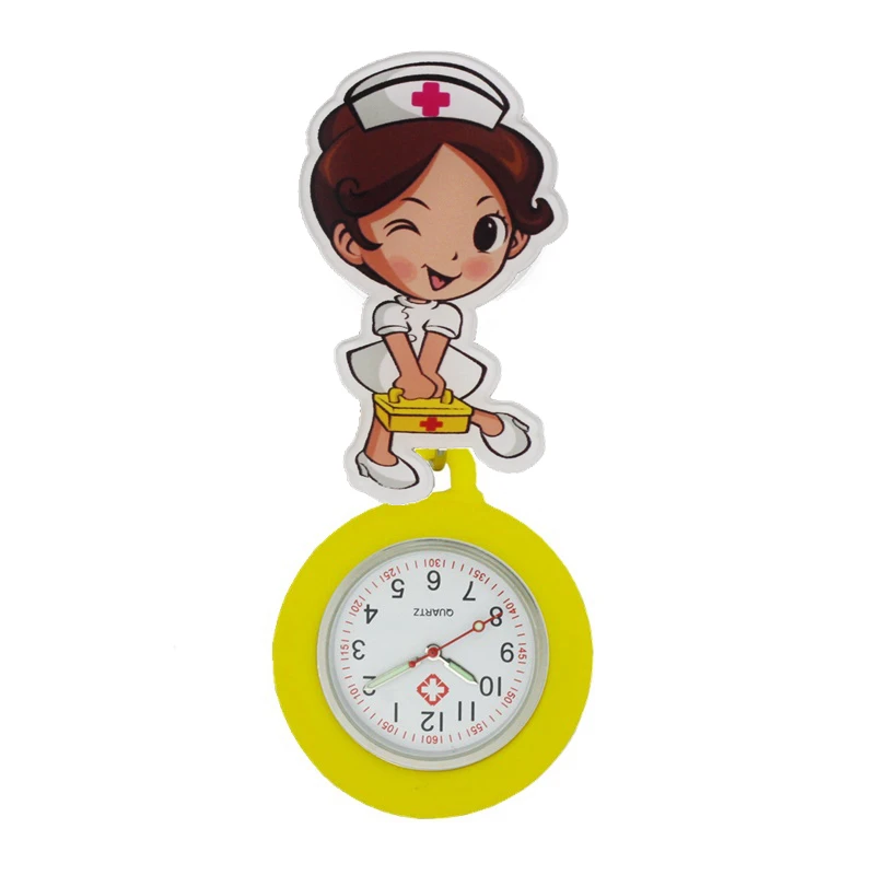 Cartoon Medical Box Nurse Doctor Women Silicone Pocket Watches pocket watch