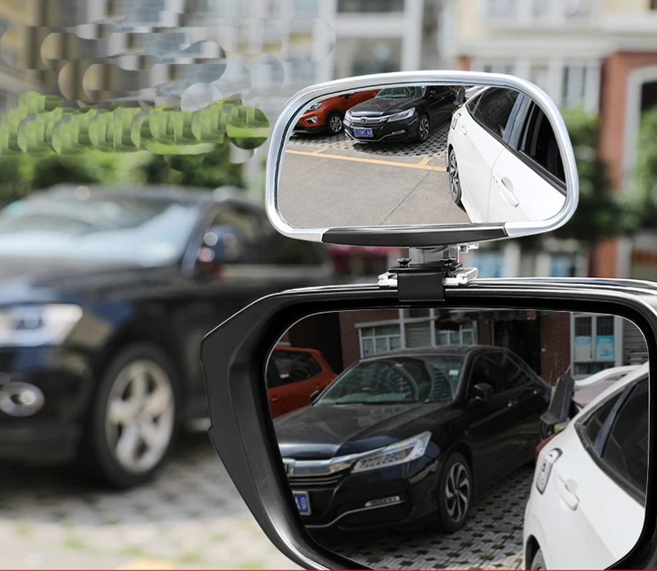 2pcs 360-Degree Rotation Safety Convex Mirror Wide Angle Self-Adhesive Car Blind Spot Mirror Auto Auxiliary Rear View blind spot mirror wide angle mirror