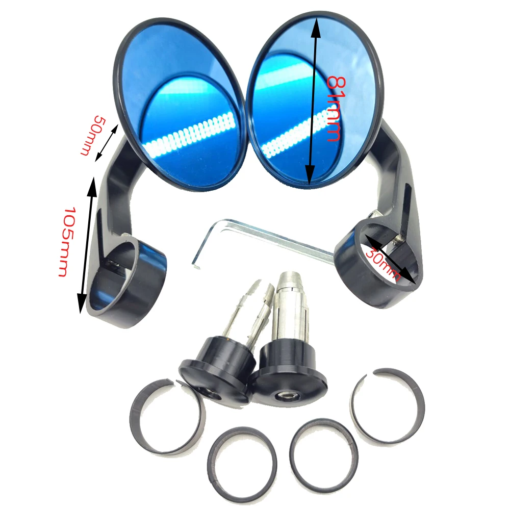 

Motorcycle rear view mirror Black 7/8" Round CNC cafe racer parts motorcycle side mirror bar end motorbike espejos moto