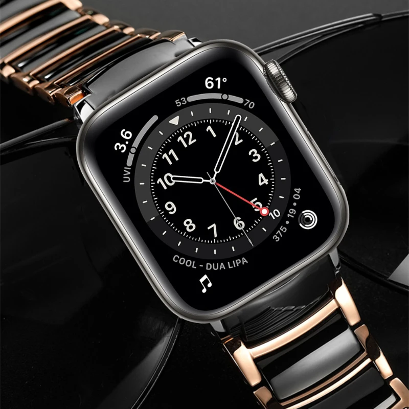 Ceramic Metal Strap for Apple Watch Ultra2 9 8 7 49mm 45mm 41mm Correa Bracelet Belt IWatch Series 6 5 4 SE 44mm 42mm 40mm Band