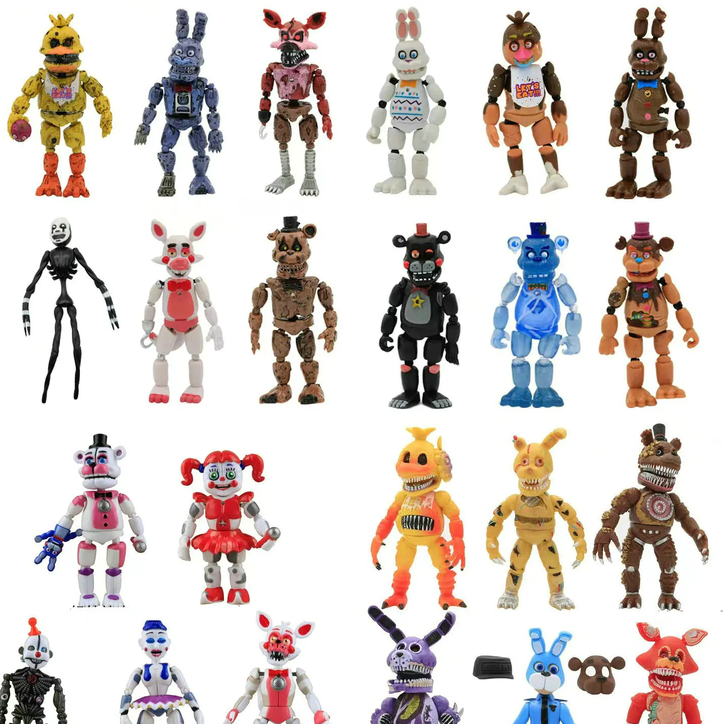 Characters Five Nights Freddys - 6 Pcs/set New Anime Figure Toy Cute Action  Pvc - Aliexpress