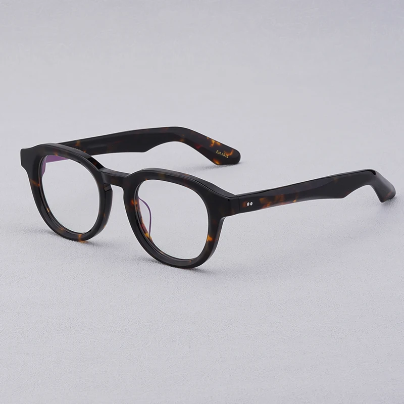 

DAHVEN Round Acetate Sunglasses Frame Women 2023 Leopard Print American Style Fashion Trendy Classical High Quality Men