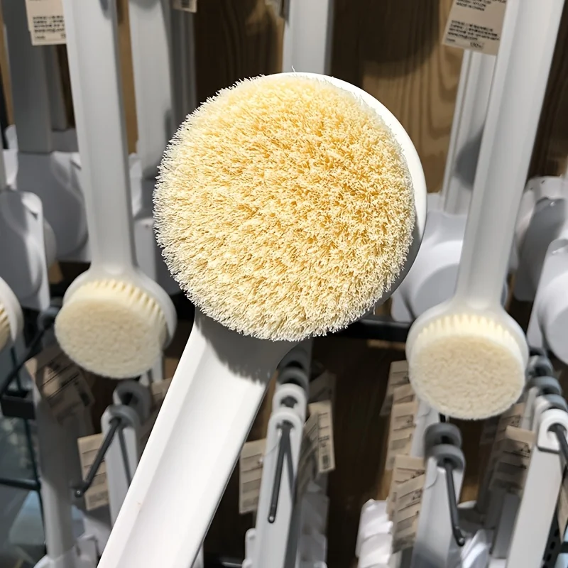 Long Handle Shower & Body Cleaning Brush with Soft Bristles - Non-Slip Grip, Back Scrubber for Adults & Elderly, Bath/Shower Aid