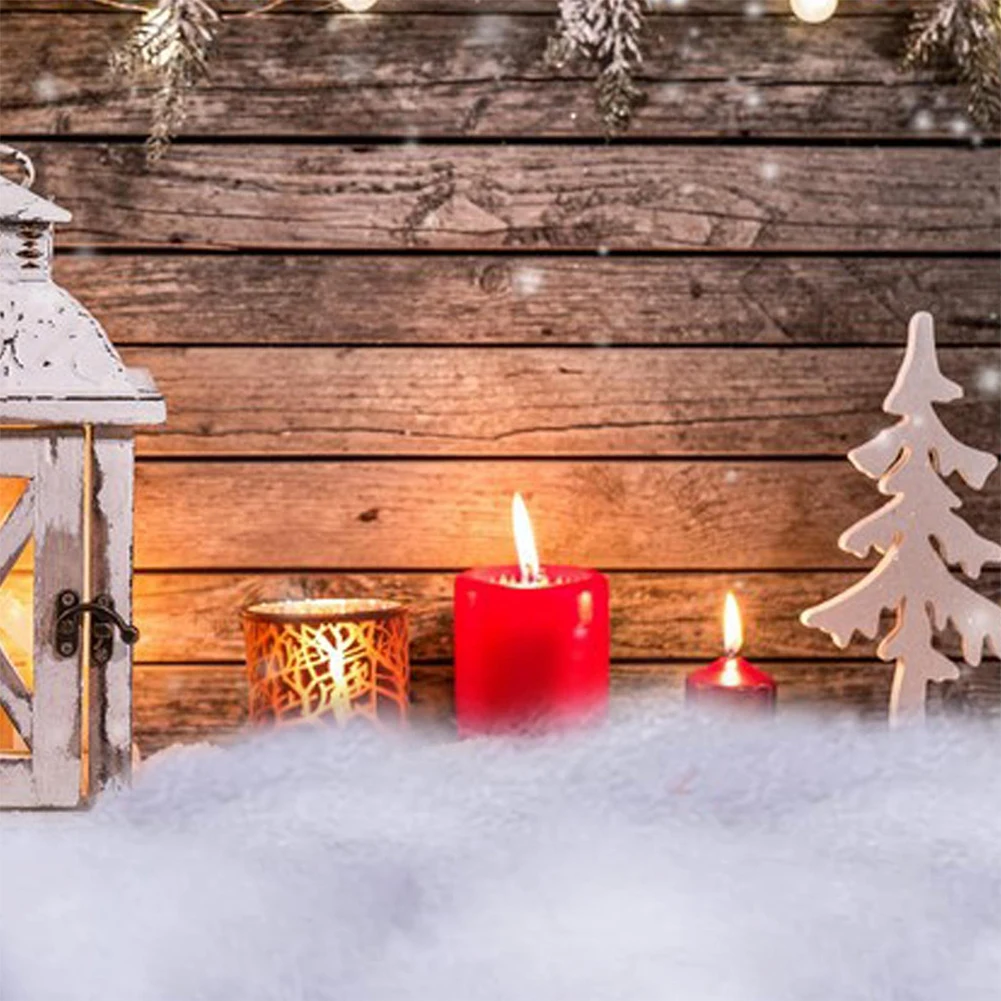 Artificial Snow Blanket Cotton Christmas Fake Snow Decoration for Christmas Snowflakes Holiday Decor Winter Village Display Gift