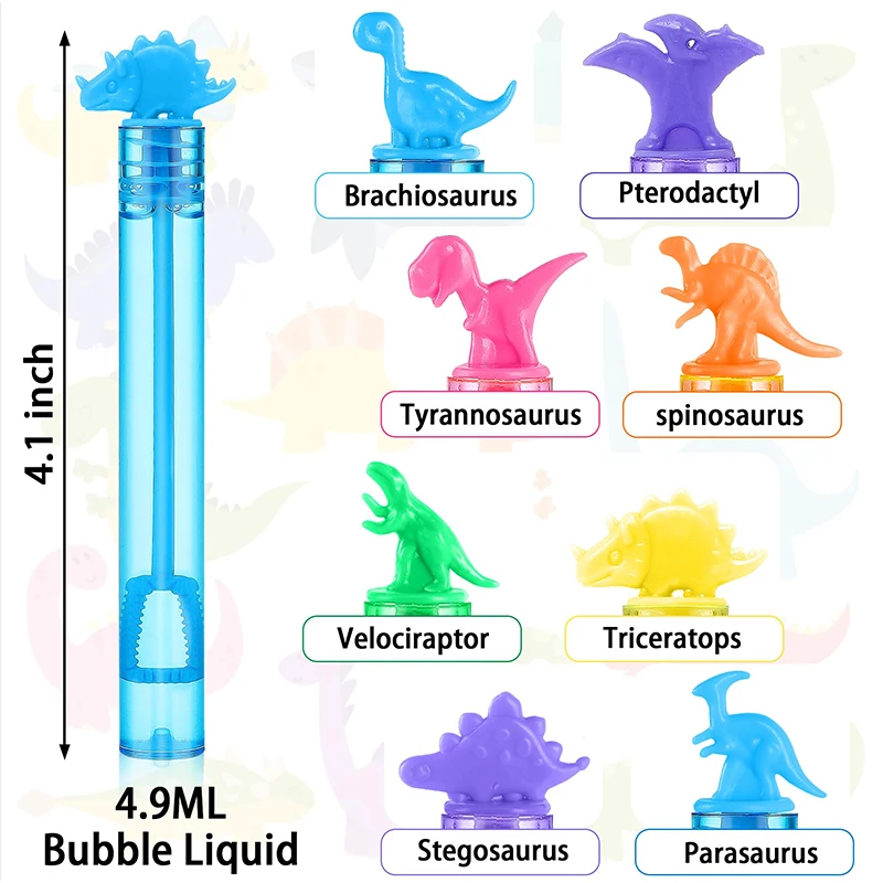 Dinosaur Theme Soap Bubble Tube 12/24PCS