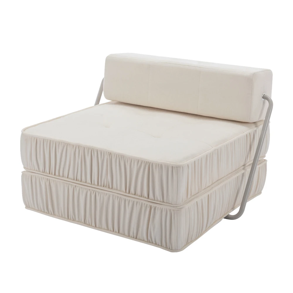 PINGGO Klappbares Sofa Futon Schlafsessel Konvertierbare Bodencouch Schlafmatratze Abnehmbares Rückenkissen für Wohnzimmer – Detail 12
