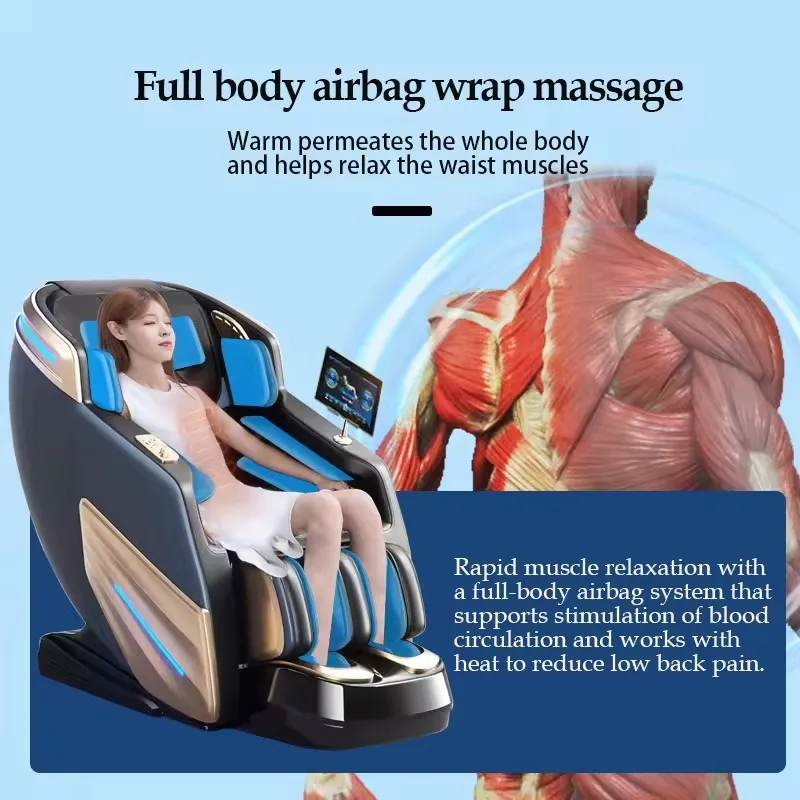 2024 Best Electric Full Body Luxury High-End Electric 4D Massage Chair 3D Zero Gravity Full Body Stretching Massage Chair 3