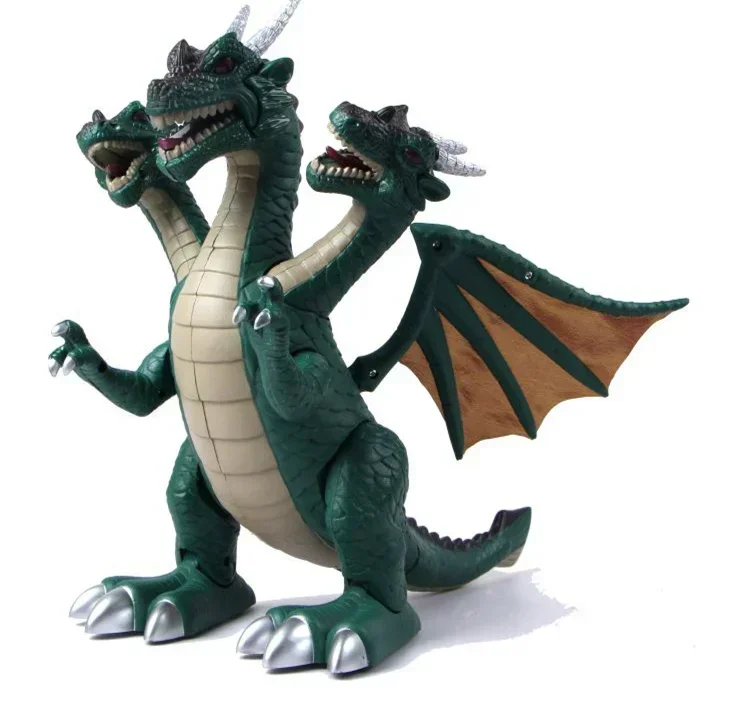 [Funny] Jurassic world Electric Dinosaur flash and sound Three head of drago Talking Toy child Interactive Toy Walk Talk model 2